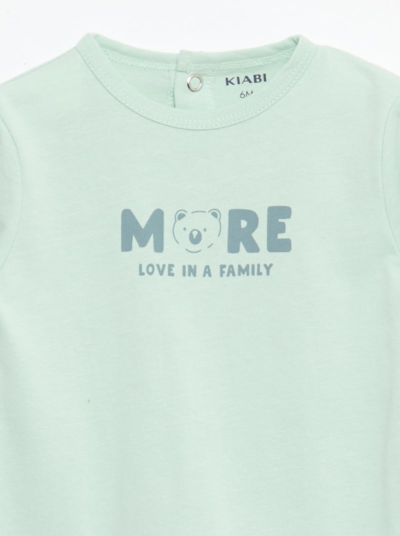 Pijama confortável de mangas compridas Azul - Kiabi