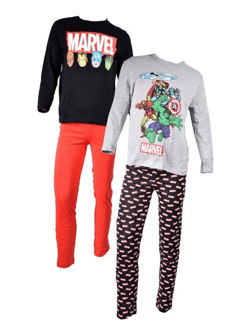Pijama criança LICENCE AVENGERS em algodão - Pack de 2 - Kiabi Pijama criança LICENCE AVENGERS em algodão - Pack de 2 - Kiabi