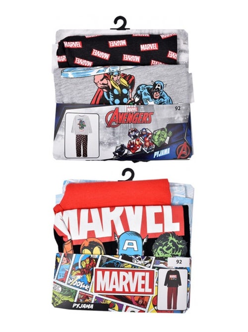 Pijama criança LICENCE AVENGERS em algodão - Pack de 2 - Kiabi Pijama criança LICENCE AVENGERS em algodão - Pack de 2 - Kiabi