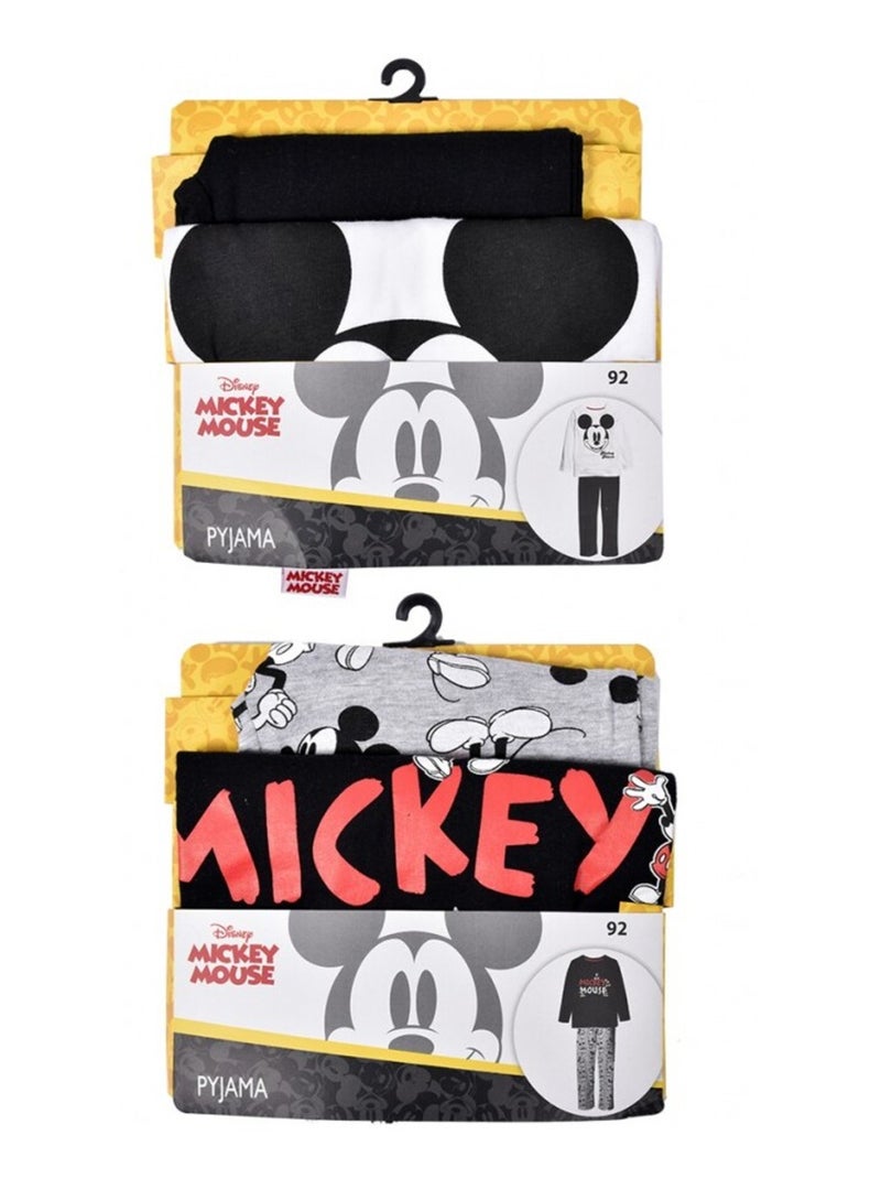 Pijama criança LICENCE MICKEY algodão - Pack de 2 Multicolorido - Kiabi