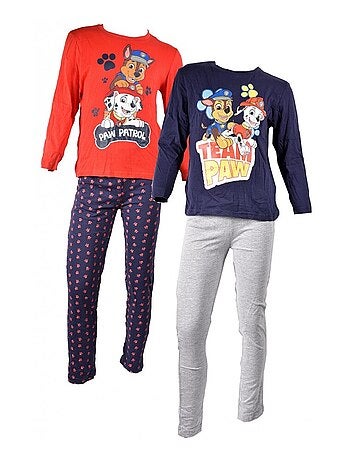 Pijama criança LICENCE PAT PATROUILLE algodão - Pack de 2