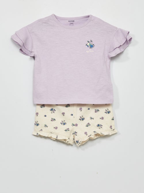 Pijama curto  - 2 peças - Kiabi