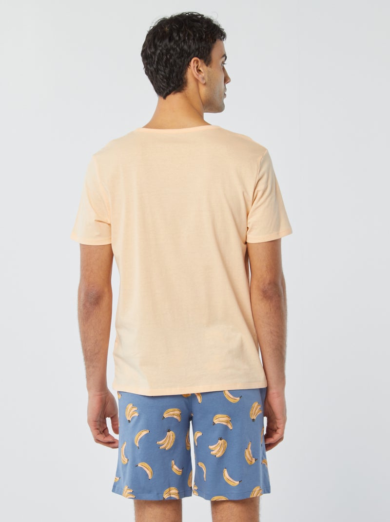 Pijama curto - 2 peças LARANJA - Kiabi