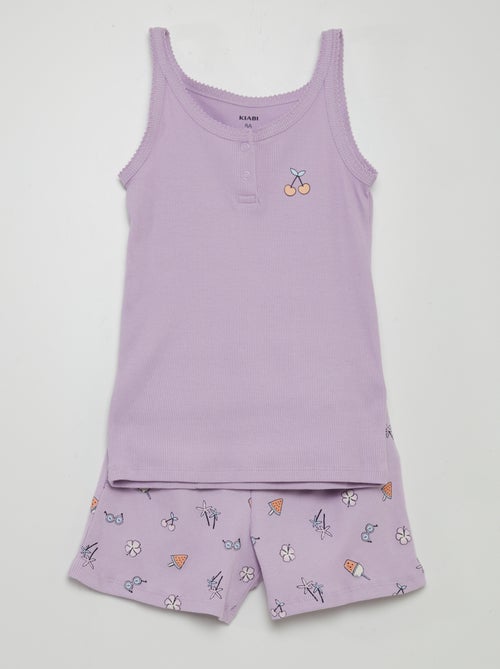 Pijama curto  - 2 peças - Kiabi