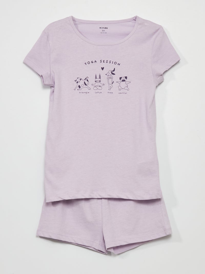 Pijama curto  - 2 peças VIOLETA - Kiabi