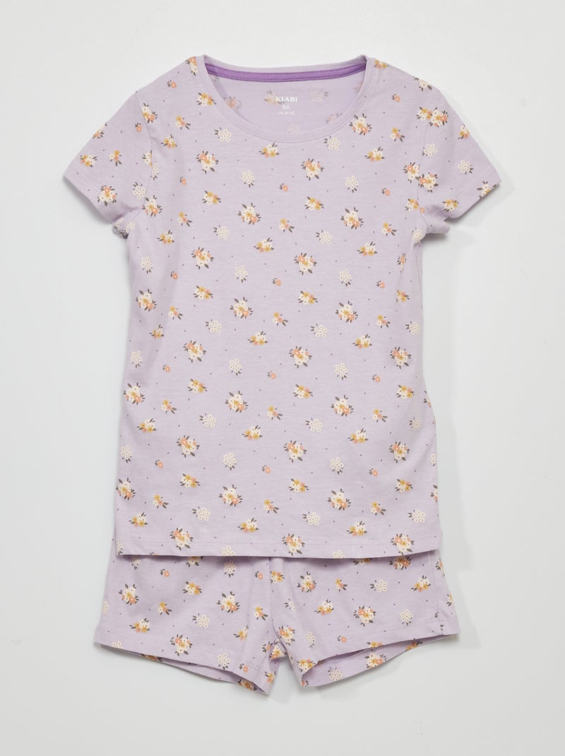 Pijama curto  - 2 peças VIOLETA - Kiabi