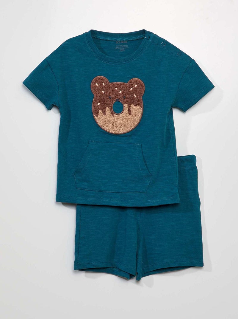 Pijama curto - estampado coala  - 2 peças AZUL - Kiabi