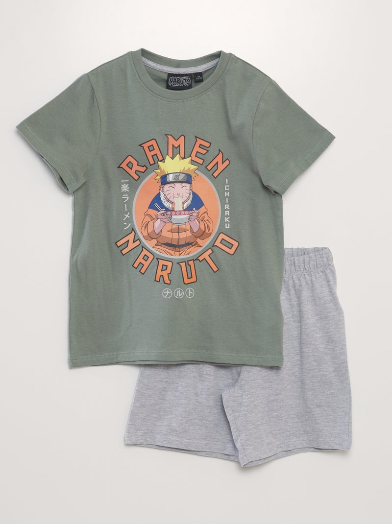 Pijama curto  - Estampado 'Naruto'  - 2 peças CAQUI - Kiabi