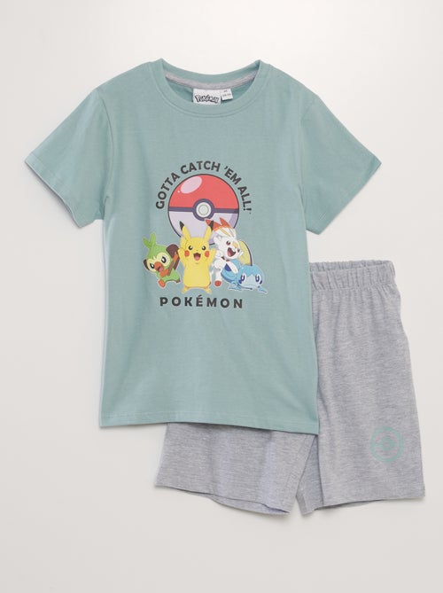 Pijama curto - estampado 'Pokémon'  - 2 peças - Kiabi