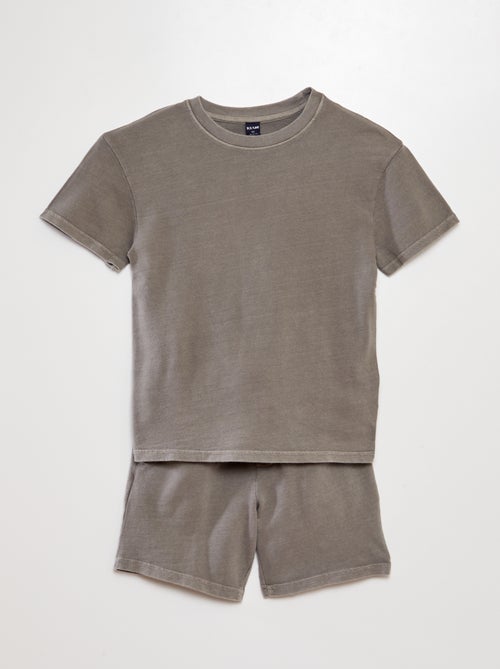 Pijama curto - t-shirt + bermudas - 2 peças - Kiabi