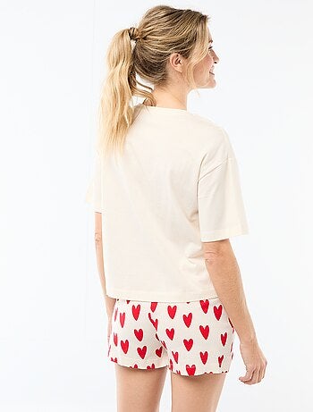 Pijama Curto 2 Peças 'Agathe Sorlet x Kiabi' - Dia dos Namorados