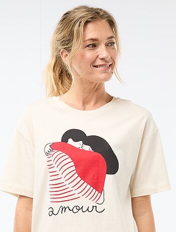 Pijama Curto 2 Peças 'Agathe Sorlet x Kiabi' - Dia dos Namorados