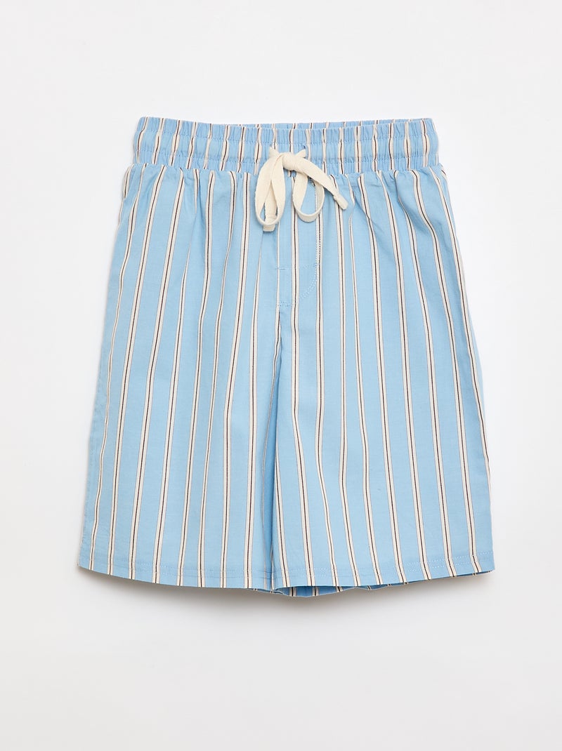 Pijama Curto 2 Peças Azul - Kiabi