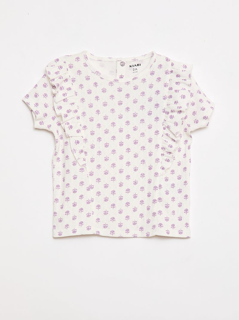 Pijama Curto 2 Peças Branco - Kiabi