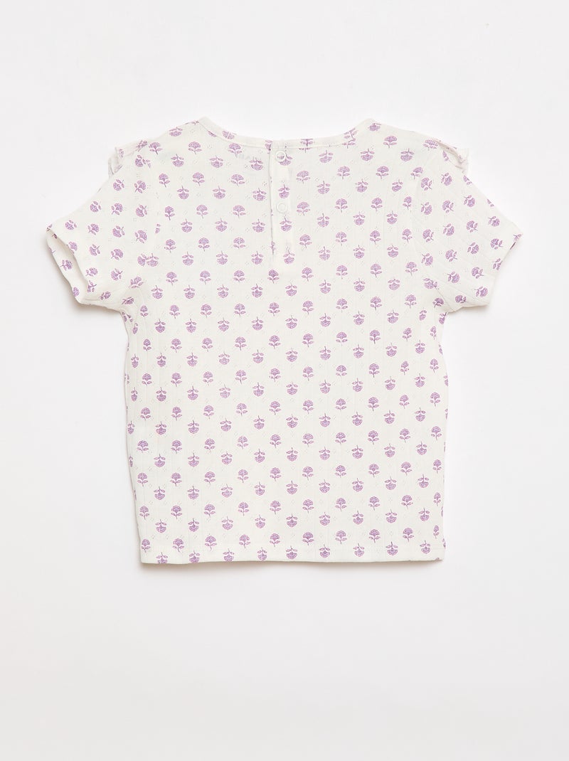 Pijama Curto 2 Peças Branco - Kiabi