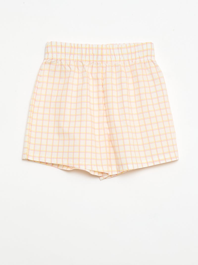 Pijama Curto 2 Peças Branco - Kiabi