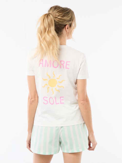 Pijama curto 2 peças 'Dia da Mãe' - Kiabi Pijama curto 2 peças 'Dia da Mãe' - Kiabi