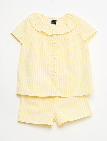 Pijama Curto 2 Peças em Algodão