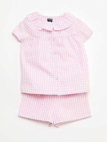 Pijama Curto 2 Peças em Algodão