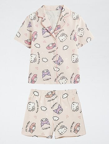 Pijama curto 2 peças em jersey de algodão 'Hello Kitty'