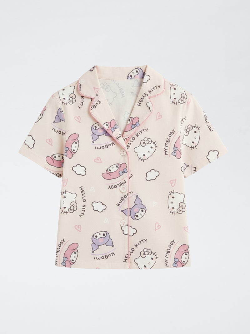 Pijama curto 2 peças em jersey de algodão 'Hello Kitty' Rosa - Kiabi