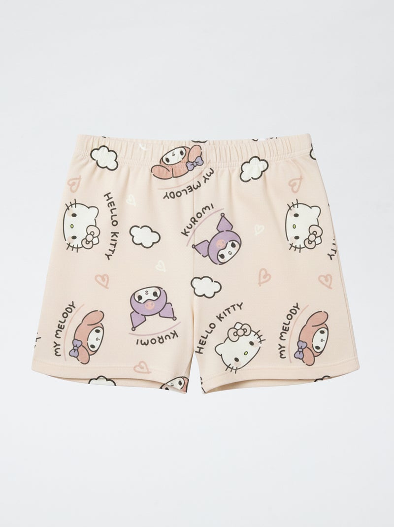 Pijama curto 2 peças em jersey de algodão 'Hello Kitty' Rosa - Kiabi