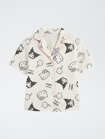 Pijama curto 2 peças em jersey de algodão 'Hello Kitty'