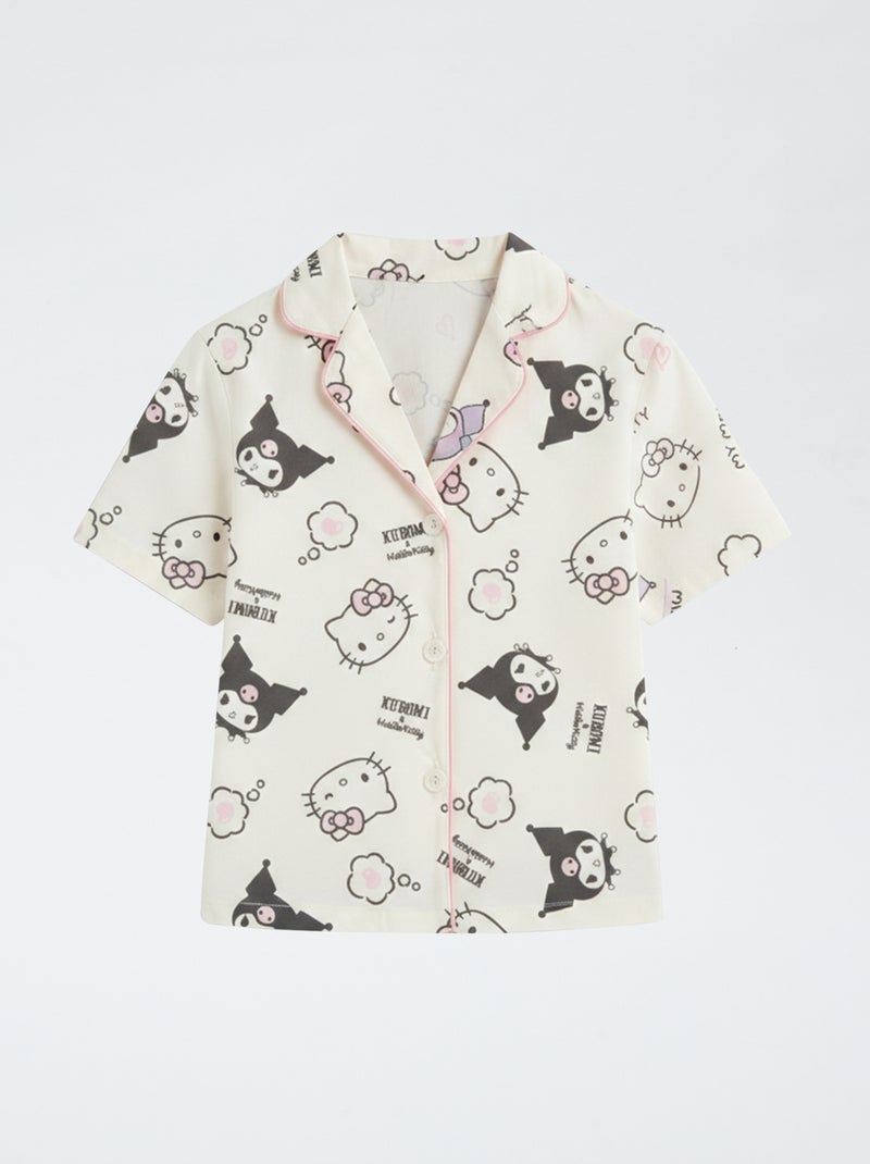 Pijama curto 2 peças em jersey de algodão 'Hello Kitty' Violeta - Kiabi