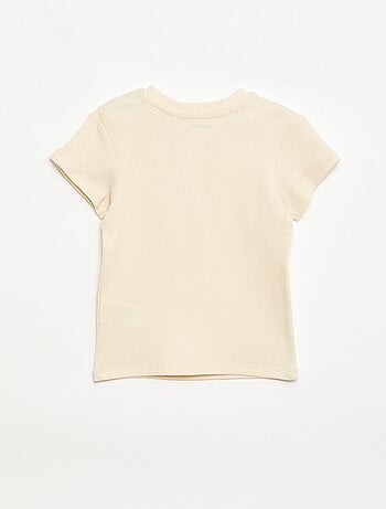 Pijama curto 2 peças em malha canelada