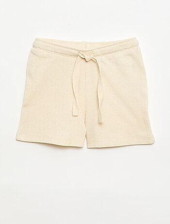 Pijama curto 2 peças em malha canelada