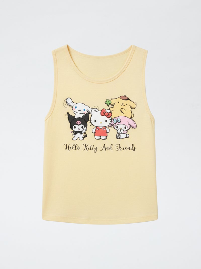Pijama curto 2 peças 'Hello Kitty' Amarelo - Kiabi