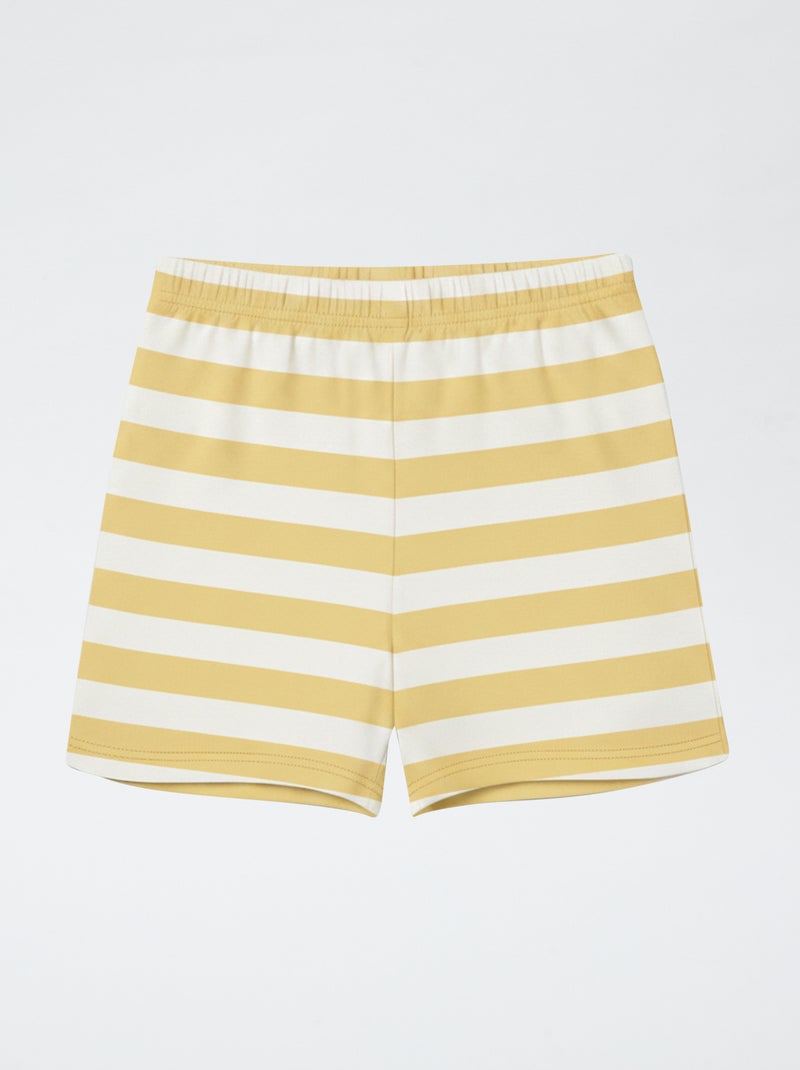 Pijama curto 2 peças 'Hello Kitty' Amarelo - Kiabi