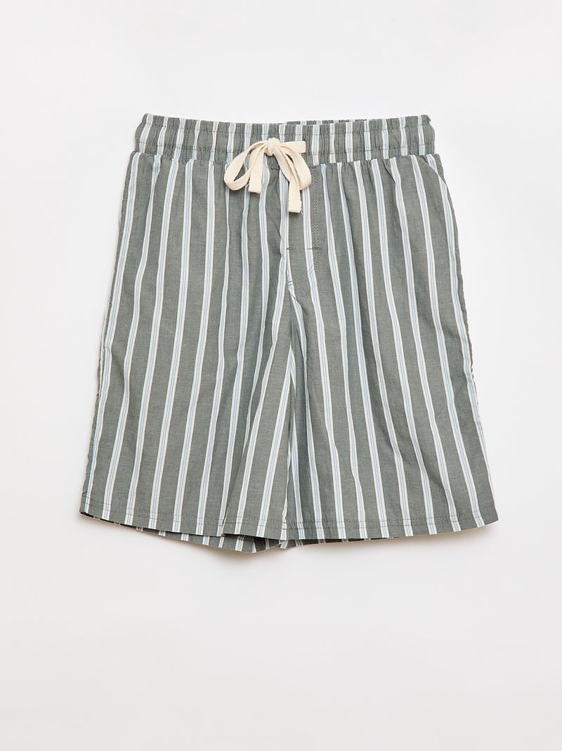 Pijama Curto 2 Peças Verde - Kiabi