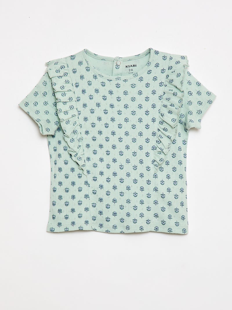 Pijama Curto 2 Peças Verde - Kiabi