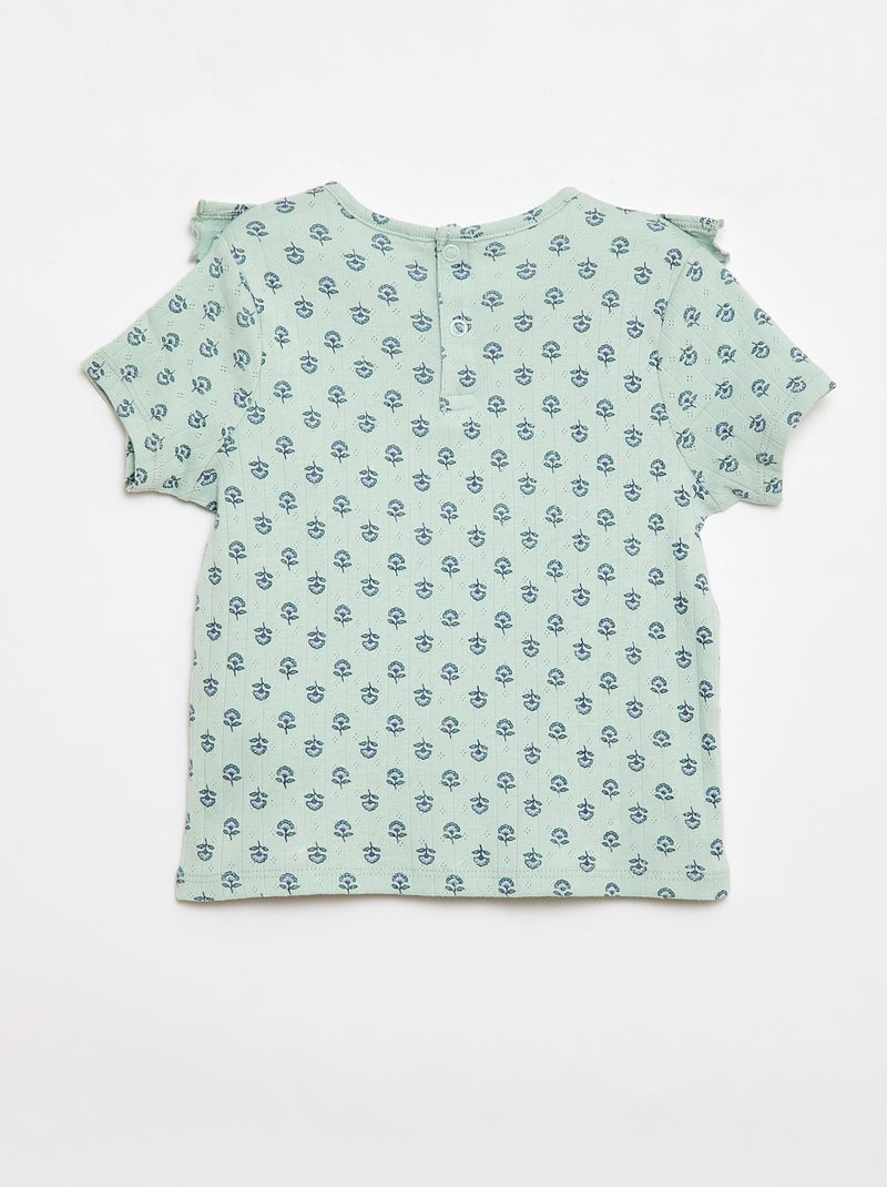 Pijama Curto 2 Peças Verde - Kiabi