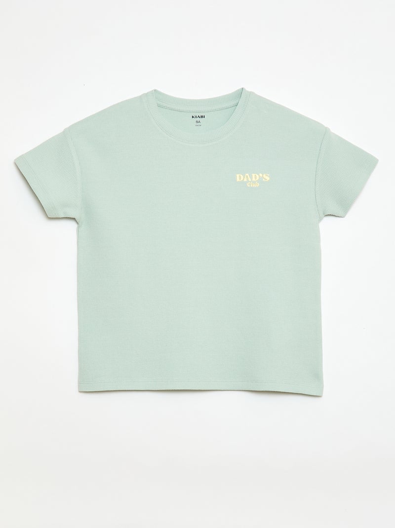 Pijama Curto 2 Peças Verde - Kiabi