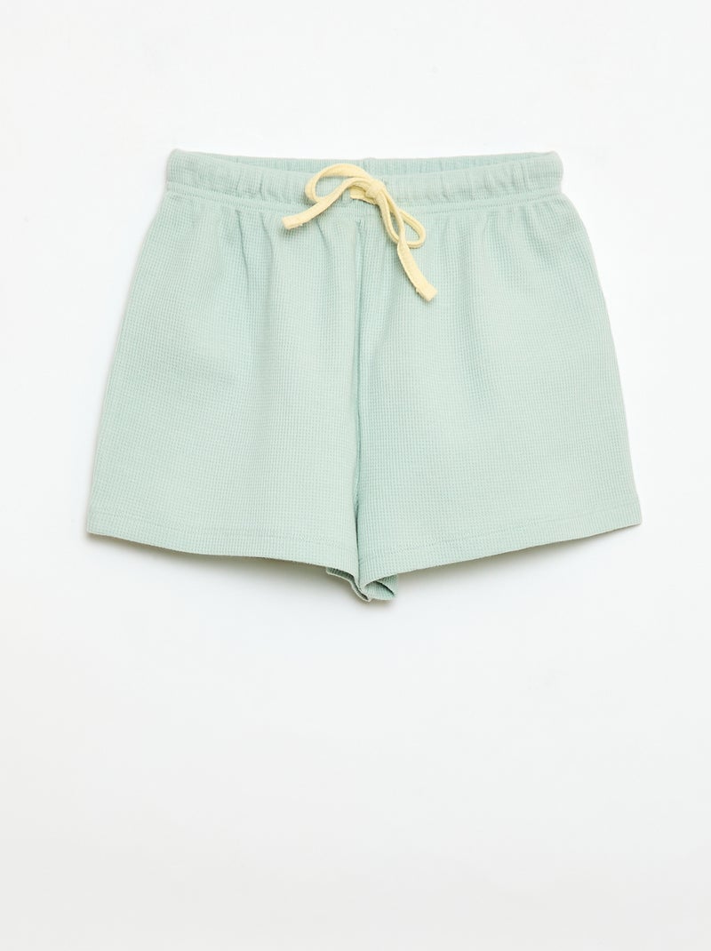 Pijama Curto 2 Peças Verde - Kiabi