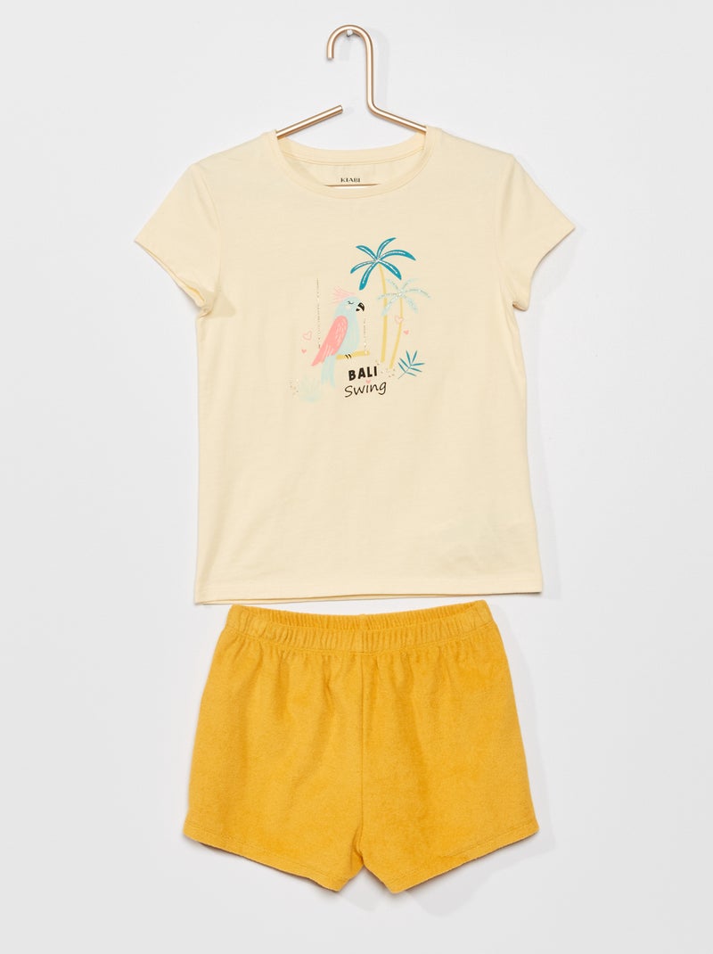 Pijama curto AMARELO - Kiabi