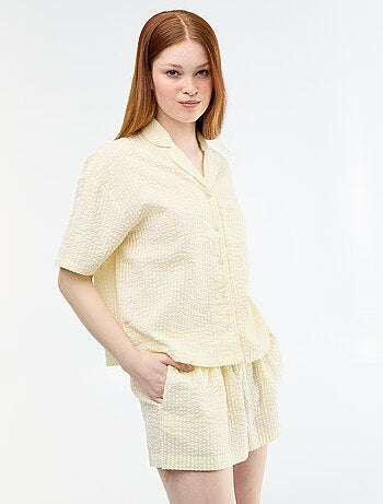 Pijama curto às riscas - 2 peças