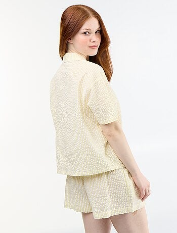 Pijama curto às riscas - 2 peças