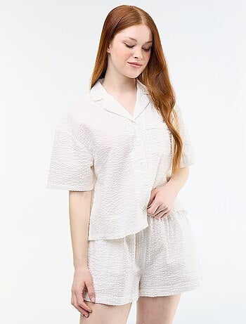 Pijama curto às riscas - 2 peças