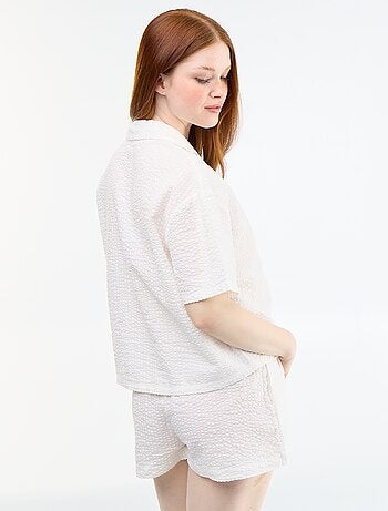 Pijama curto às riscas - 2 peças