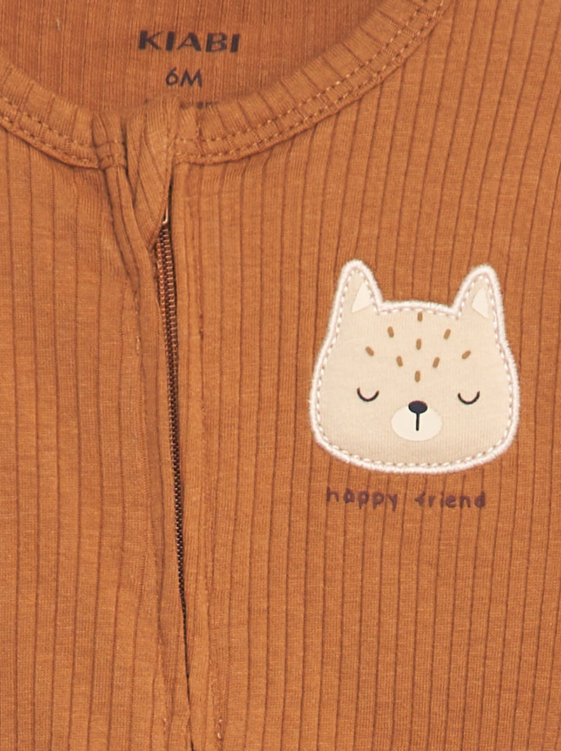 Pijama curto babygrow CASTANHO - Kiabi