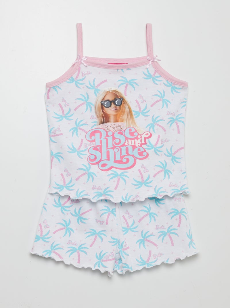 Pijama curto 'Barbie' - 2 peças Branco - Kiabi