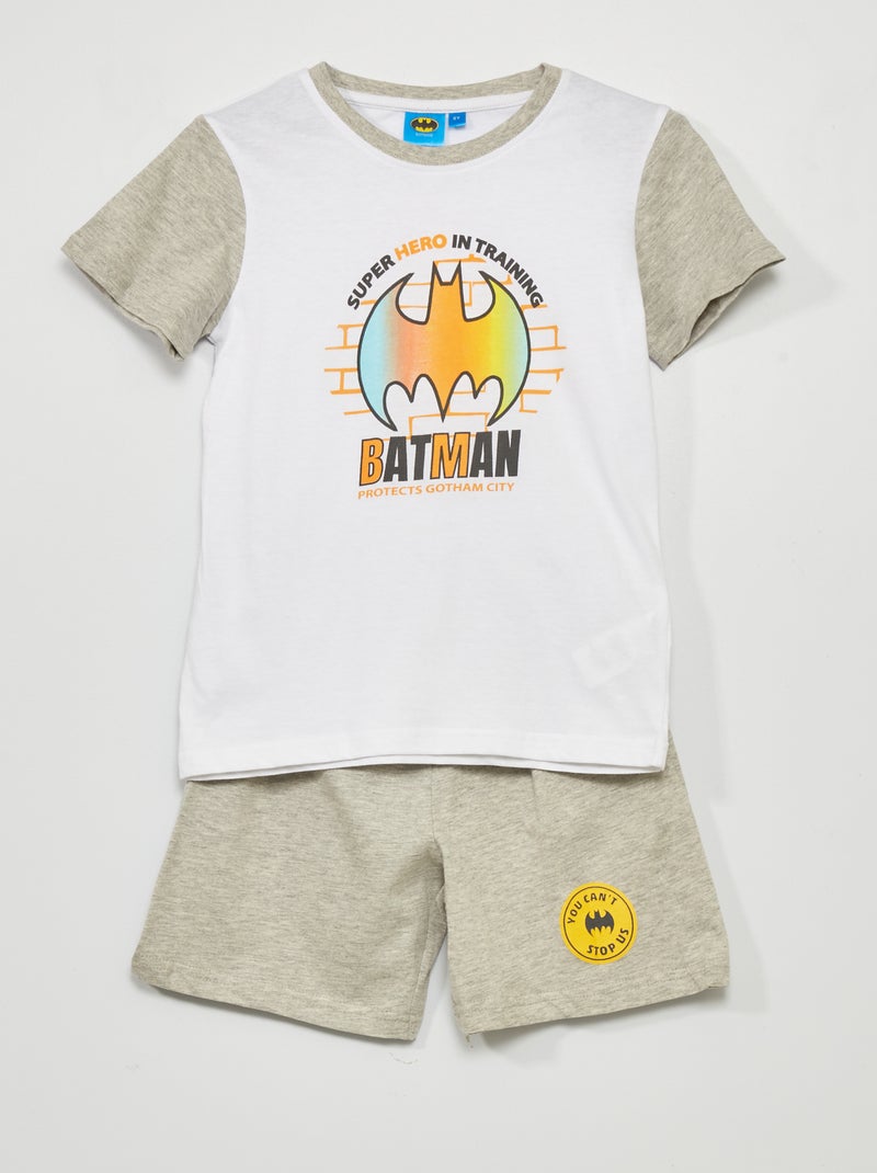 Pijama curto 'Batman' - 2 peças CINZA - Kiabi
