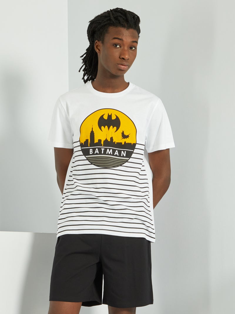Pijama curto 'Batman' Branco/ Preto - Kiabi