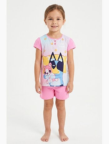 Pijama curto bluey menina | licença oficial