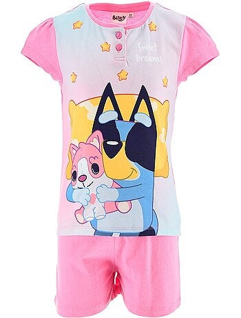 Pijama curto bluey menina | licença oficial
