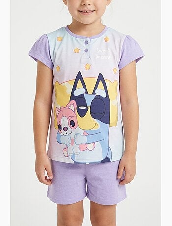 Pijama curto bluey menina | licença oficial
