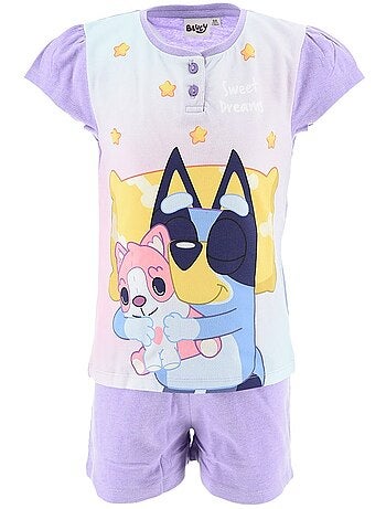 Pijama curto bluey menina | licença oficial